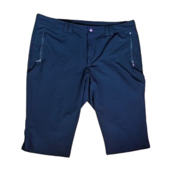 PLUS SIZE Dark Blue Bermuda Length Shorts Size 25 - Picture 1 of 5